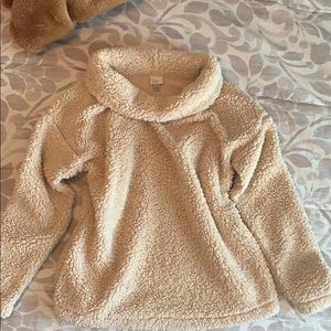 Cowl Neck Sherpa Cozy Shirt